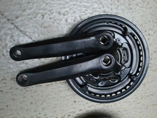 Pro Fahrrad Kurbel Set Garnitur 3 Fach schwarz oldschool (A018-300)