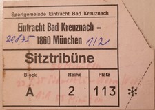 Ticket SG Eintracht 02 Bad Kreuznach - TSV 1860 München  2. Bundesliga-Süd 75/76