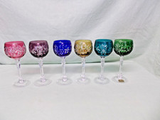 6 farbige  Beyer Bleikristall