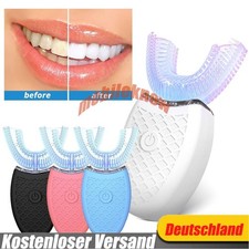 Elektrisch U-Typ Schallzahnbürste Zahnbürste 360° Automatische Reinigung Teeth #