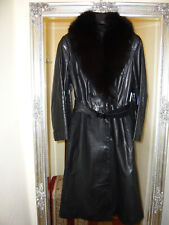 Creation Berolina P.Bugiel Berlin Gr.40 (36) Nappa-Ledermantel Vintage schwarz