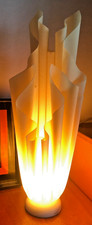 Tischlampe Marmorsockel orange