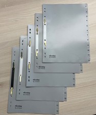 5 Stück 1-12 Register PP A4 Kunststoff grau, nachhaltig durch Wiederverwendung 