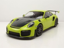 Porsche 911 GT2 RS 2018 grün mit silber magnesium Felgen Modellauto 1:18 Minicha