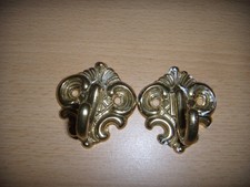 2 Raffhalter aus Messing, Breite 4 cm