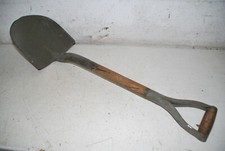 Original frühe Bundeswehr Schaufel Stechschaufel mit D-Griff, kein Spaten