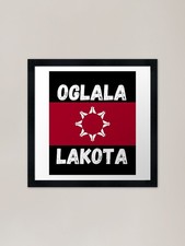 Oglala lakota sioux gerahmter - sioux,