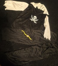 Piraten Kostüm Gr 7 Jahre Schwarz Weiß