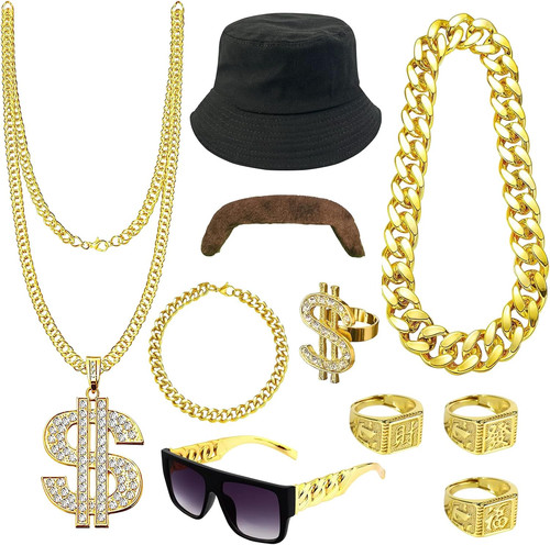 Dollar kette set zuhälter - dollar, set,zuhälter