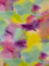 2,5 m Chiffon Stoff gelb rosa