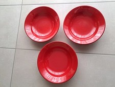 3x Teller Suppe Salat Keramik