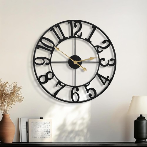 Runde wanduhr metall zoll - wanduhr, 16