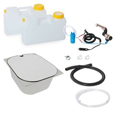 12V Camping Spüle mobiles Waschbecken Bausatz Spülbecken 325x265x100mm Abdeckung
