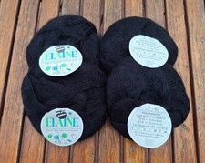 4x 50g schwarzes mohairartiges