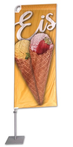 Eis beachflag rechteck 250 - rechteck,