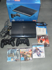 PS3 Super Slim 500 GB CECH-4204A,  Controller + Spiele Playstation 3 mit OVP