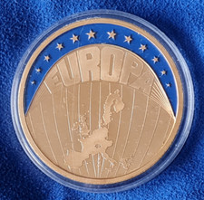 Medaille Münze Vergoldet Europa Raub der Europa 