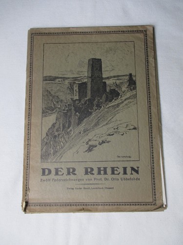 Alte kunst mappe der - der, rhein