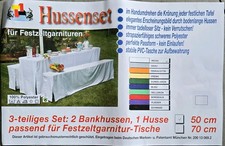 Hussenset Festzeltgarnitur 3-teilig  5 Stück Weiß