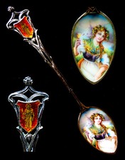 1900's silver enamel souvenir