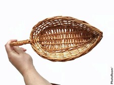 Korb Schale Wand Deko Boho Blattform Griff Vintage