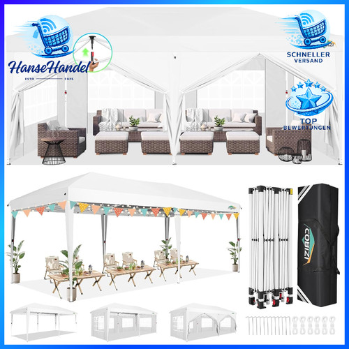 Faltpavillon 3x6 wasserdicht - 3x6,