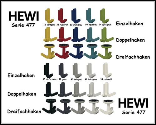 Hewi serie 477 kleiderhaken - serie,