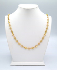 585 Gold Kette 55cm Kaffeebohne 14 Karat Gelbgold 6,7mm breit Halskette   18,52g