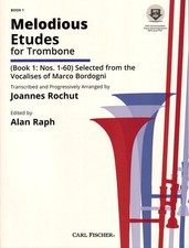 Bordogni Melodious Etudes for Trombone Book 1 Posaune Noten mit Download Code