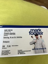 Mark forster konzertticket - mark,