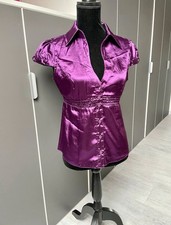 Satin Bluse Lila für Damen