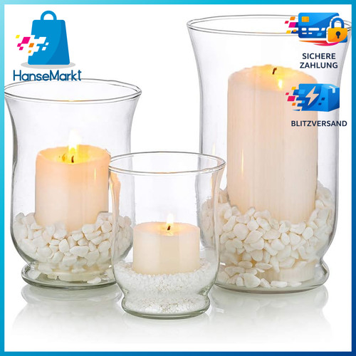 Kerzenhalter glas set zylinder - glas,