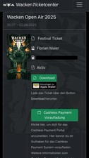 Wacken W:O:A 2025 Digital Ticket WOA Festival