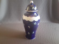 Deckel Vase echt Kobalt