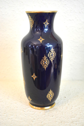Vase blau gold - , echt