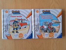 tiptoi Bücher Pocket Wissen 2 Stück - Feuerwehr & Baustellenfahrzeuge
