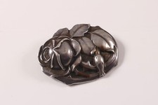 Brosche Silber Jugendstil 800 Blumen Albert Mayer? 19gramm