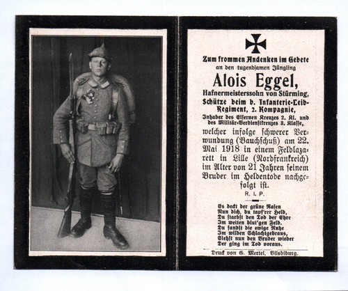 Altes sterbebild stürming - altes,