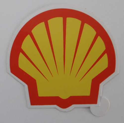 Werbe aufkleber shell - shell, muschel