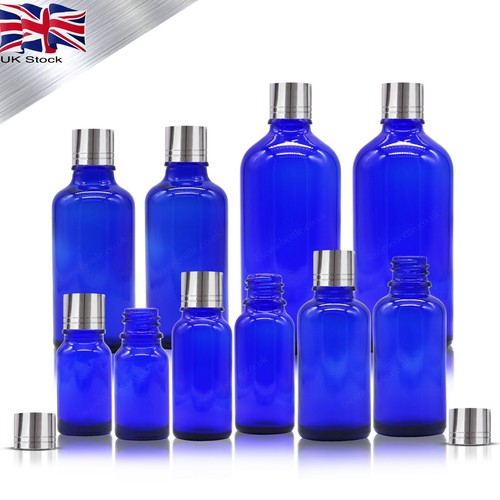 Kobalt blaue glasflasche - kobalt, mit
