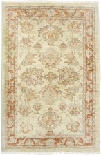 Original Pakistan Teppich Ziegler 100 cm x 62 cm Orientteppich Beige Farbe