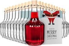 20x Glas Flasche 150ml, kleine leere Flaschen zum Befüllen Likör Öl Weihnachten