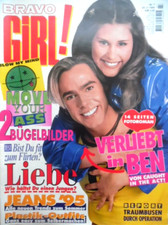 BRAVO GIRL 7- 22.3. 1995 Boys Mode Poster Techno-Bügelbilder Mark Owen Brad Pitt