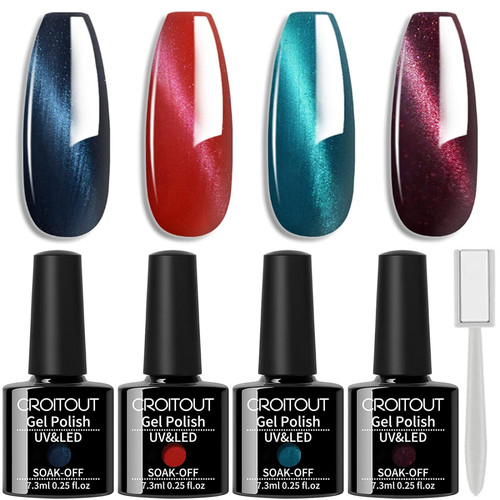 Gel nagellack set cat eye - nagellack, set,