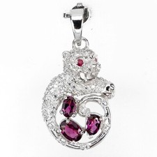 Rhodolit Rubin Anhänger 925