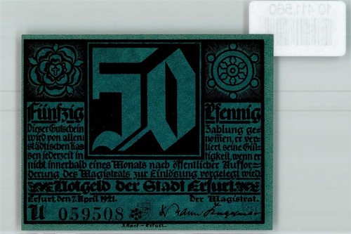 10411560 5000 erfurt notgeld - -,