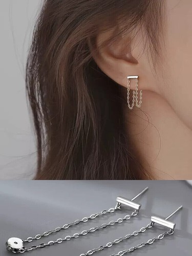 Damen ohrstecker mit kette - damen,