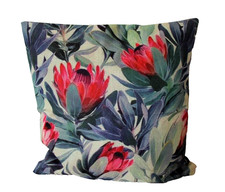 Kissenbezug  Kissen Handgefertigt Indien 44 x 44 cm Kakteen Baumwolle-Leinen