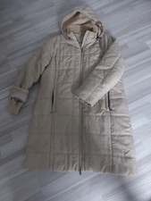 Steppmantel beige DAMEN GR. L mit Kapuze