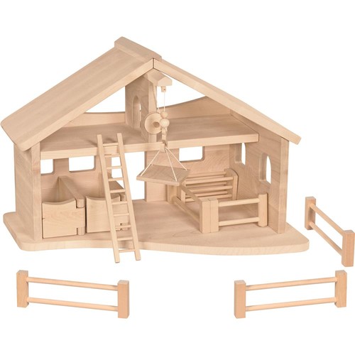 Holztiger stall mit - stall,